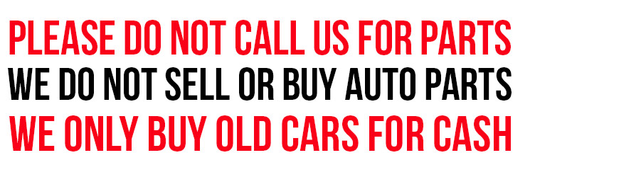 We scrap cars for cash not parts
